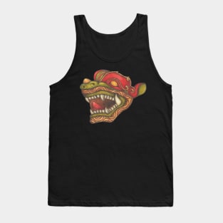 Dragon Dog (Red, Green and Gold) Tank Top